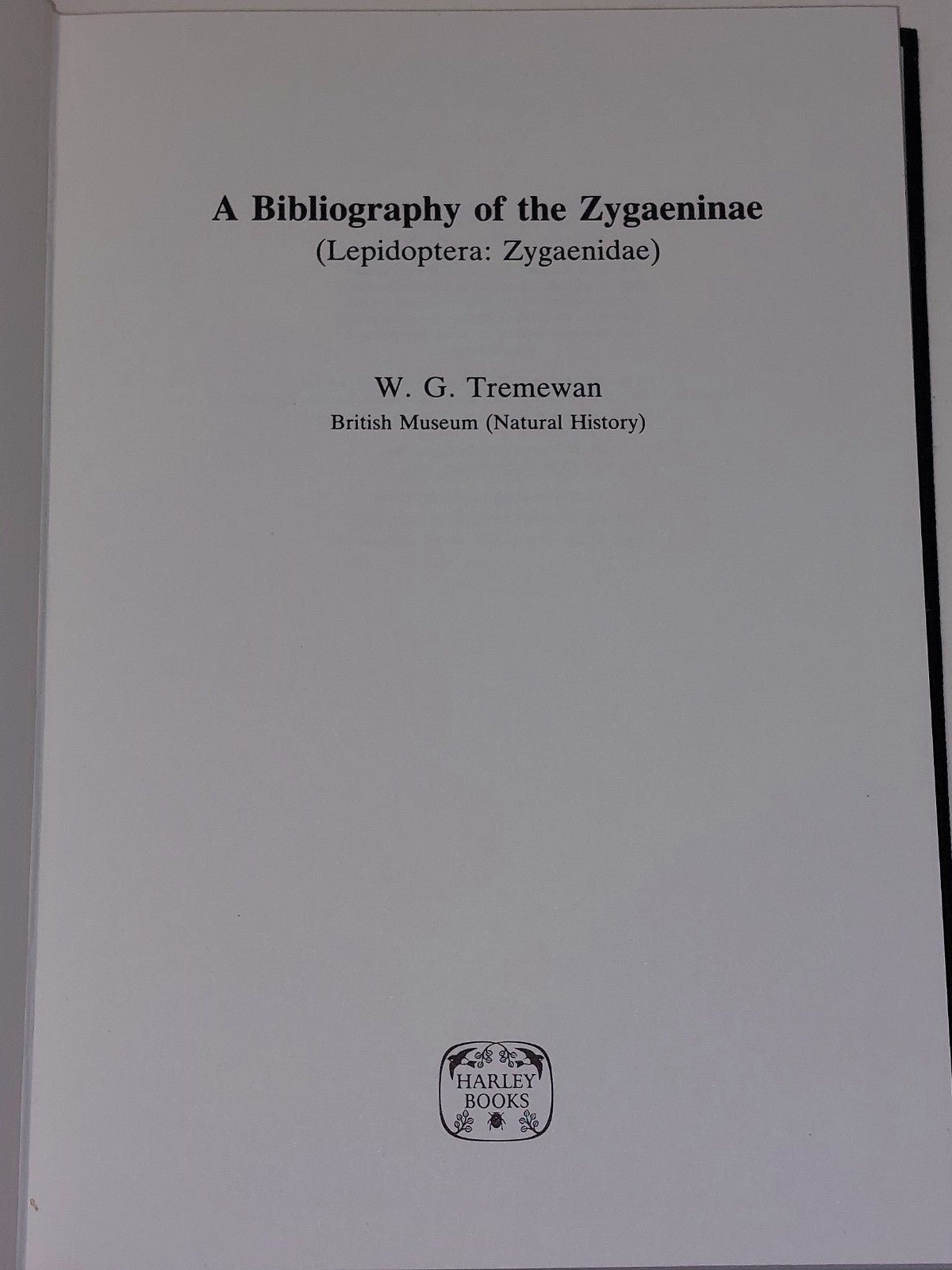 A Bibliography Of The Zygaeninae (1988) Tremewan1