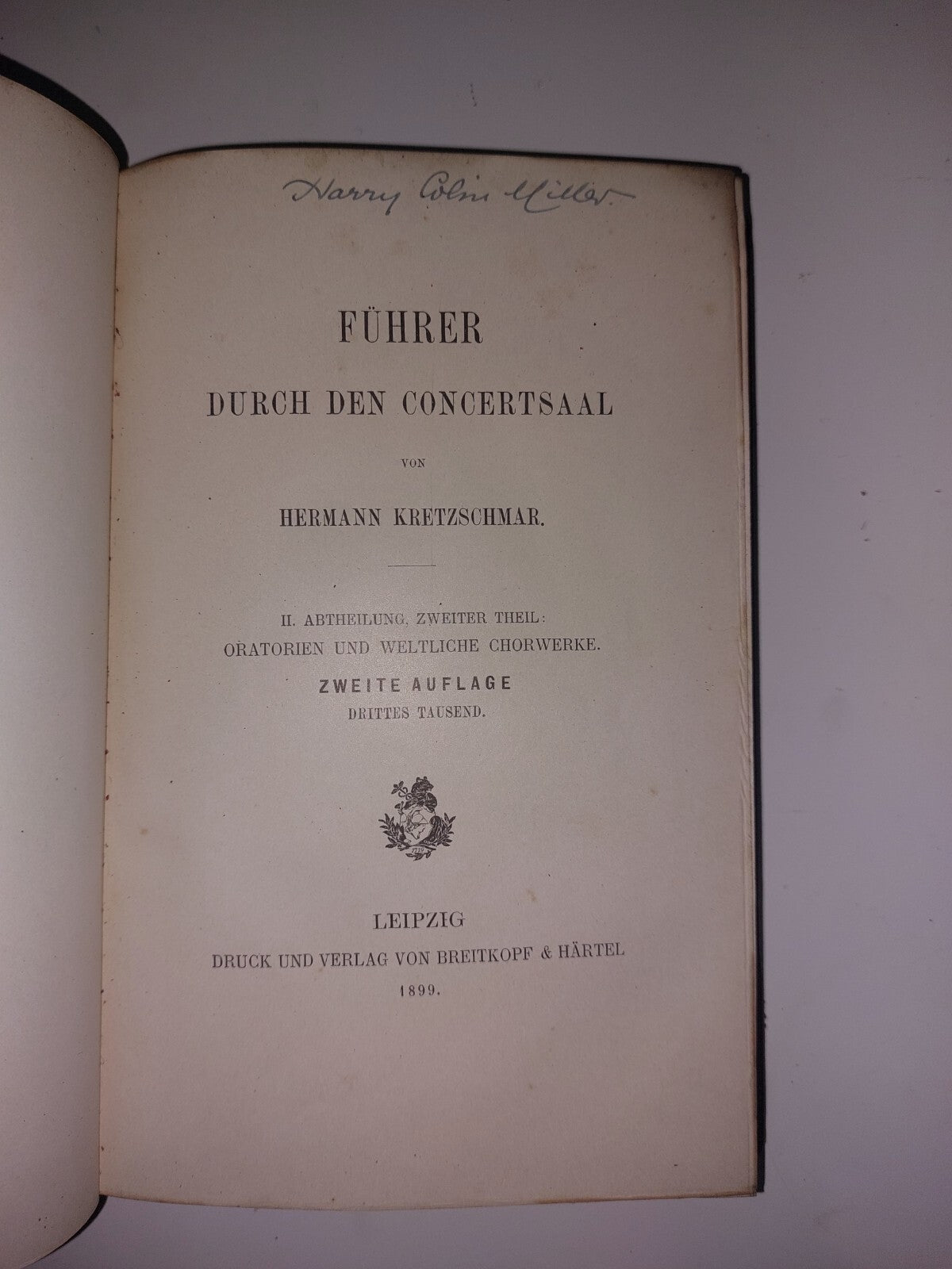 Antiquarian Books, Fuhrer Durch Den Concertsaal By Hermann Kretzschmar (1899)5