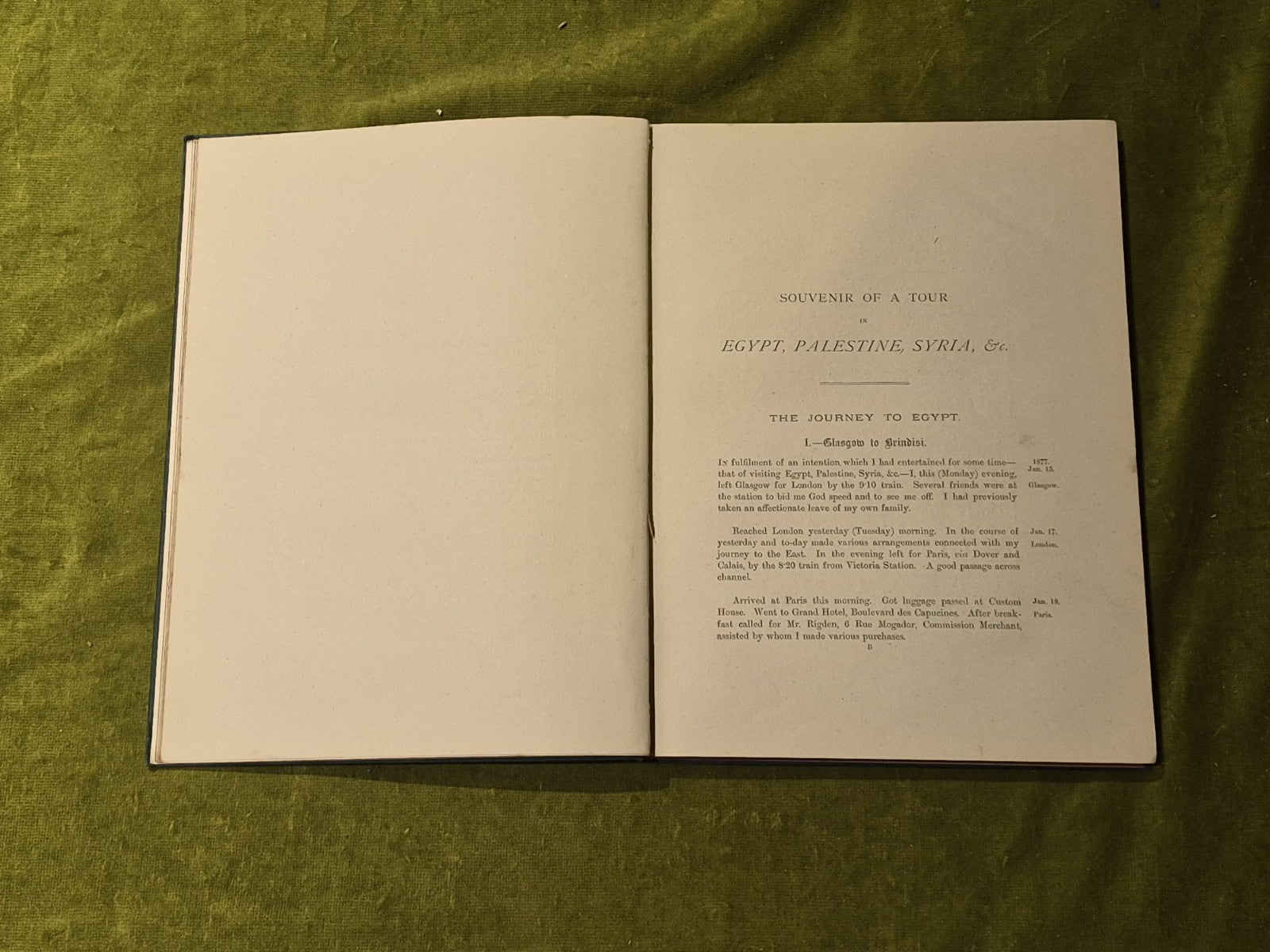John Watson Souvenir of a tour Egypt Palestine Syria America Canada 1872 Signed10