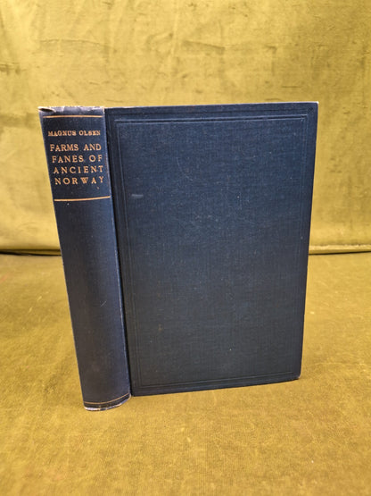 Farms and Fanes of Ancient Norway - Magnus Olsen 1928 Aschehoug HB0