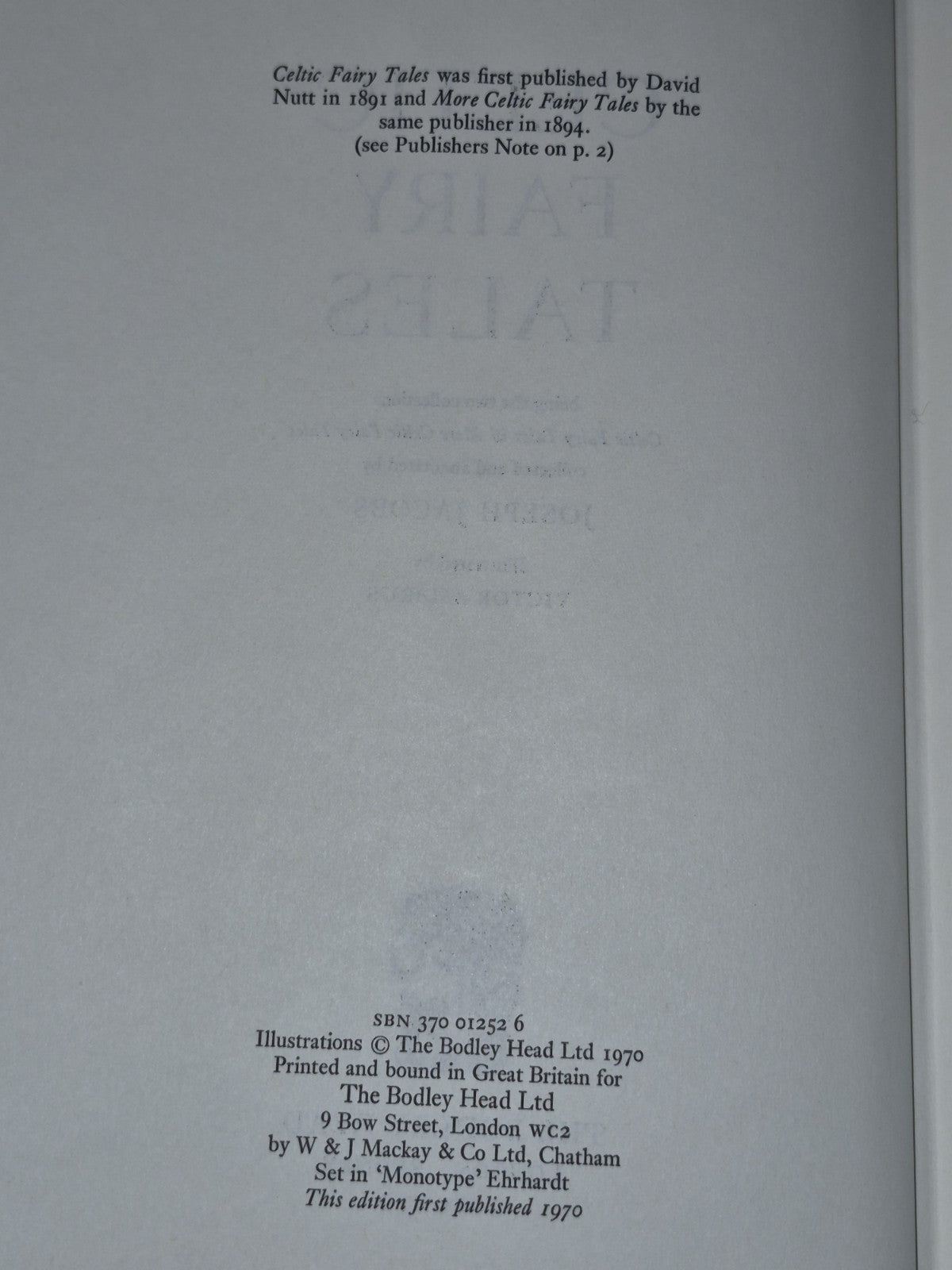 Celtic Fairy Tales Joseph Jacobs Bodley Head 1970 Victor Ambrus5