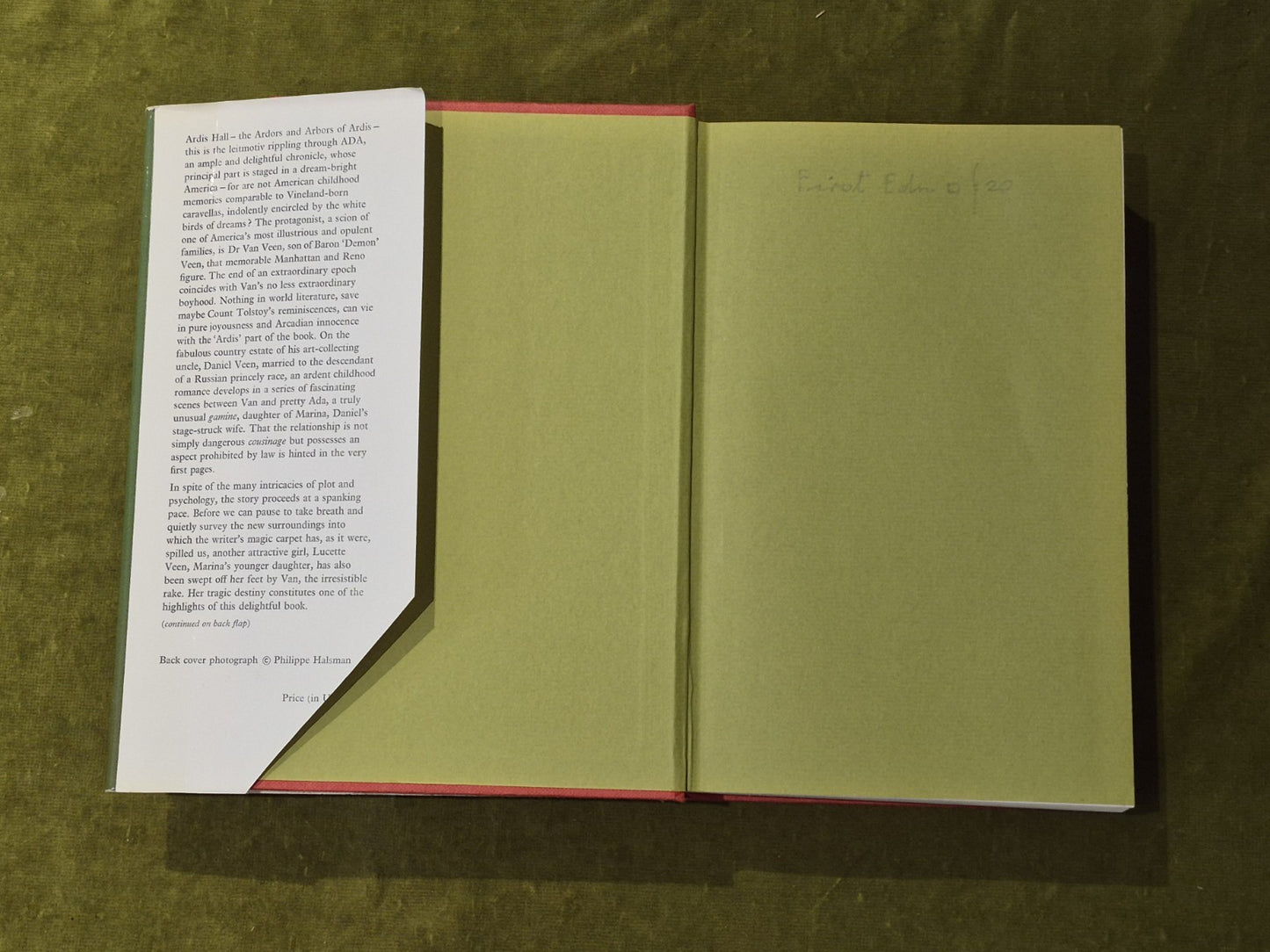 Vladimir Nabokov - Ada - 1st Edition Weidenfeld & Nicolson 19694