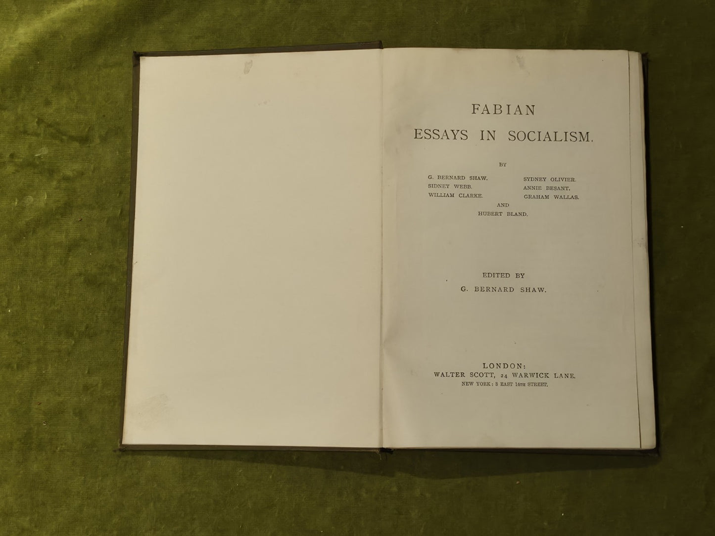 Fabian Essays in Socialism - George Bernard Shaw 1889 1st Ed, Walter Crane Cover3