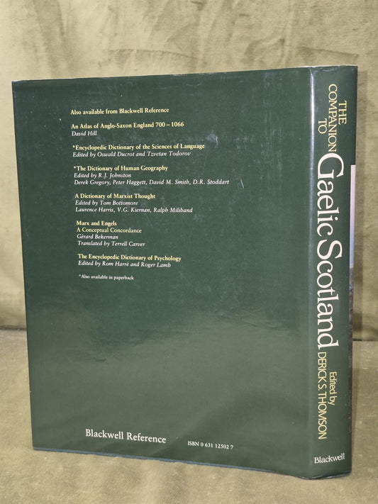 The Companion To Gaelic Scotland 1983 Derick S Thomson Scottish Arts Council1
