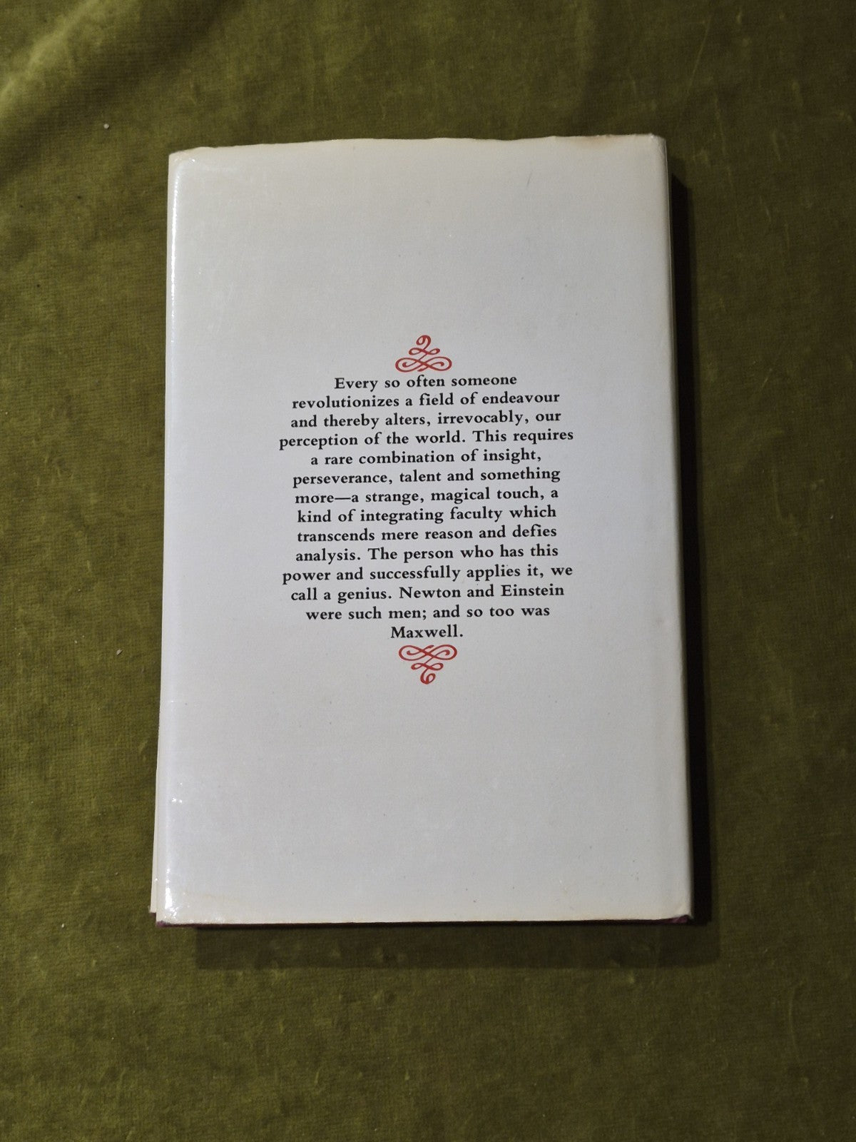 JAMES CLERK MAXWELL: A Biography by Ivan Tolstoy. Canongate 1981 1st. Hardback1