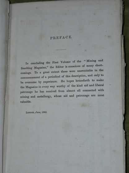 Mining and Smelting Magazine 1862 Henry Curwen Salmon Vol 1 January June5