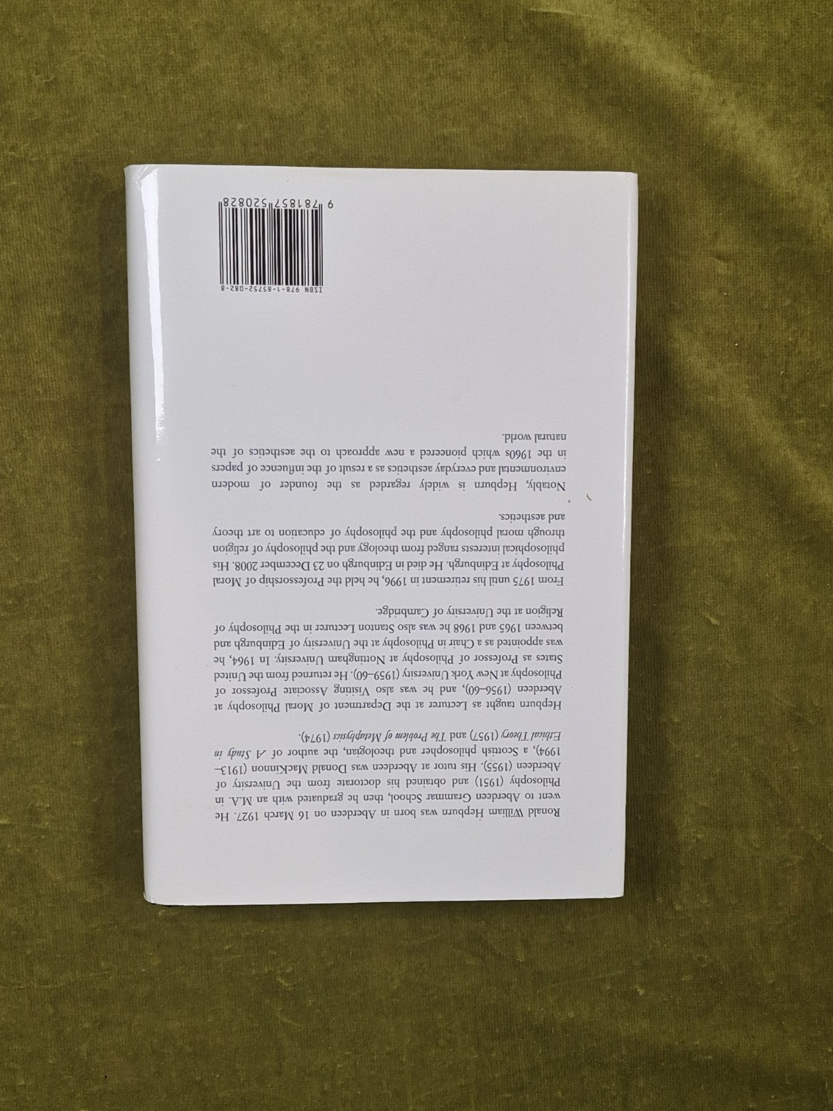 Aesthetics Nature and Religion Ronald W Hepburn and His Legacy 2020 Aberdeen DJ1