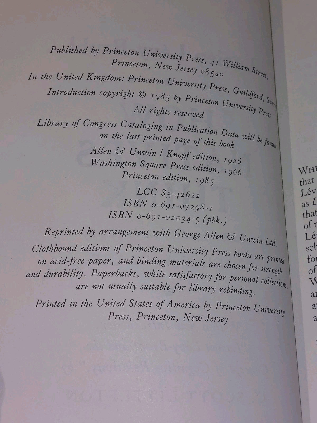 Lucien Levy-Bruhl How Natives Think (1985) [Princeton] Pb Book3