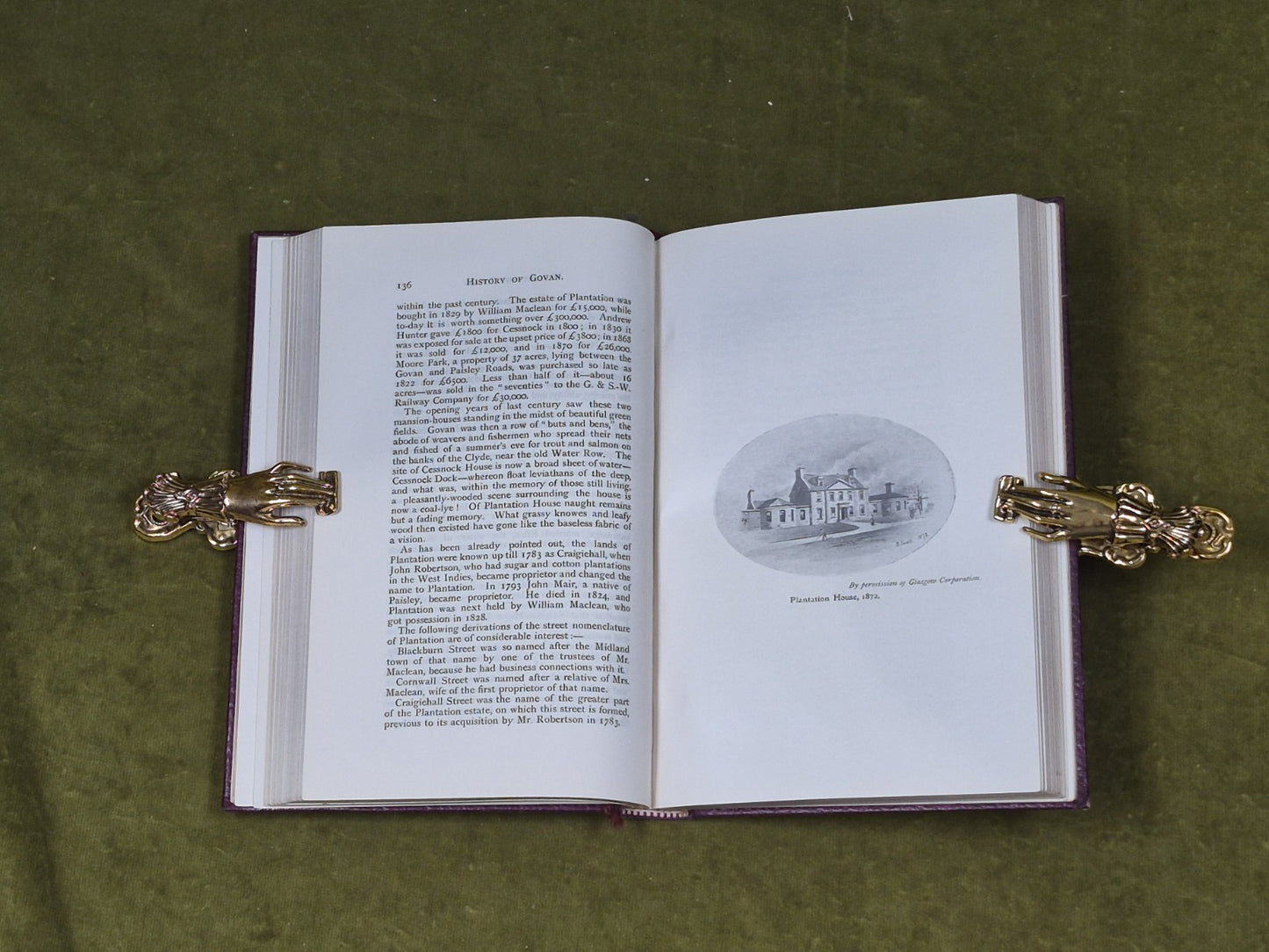 The History of Govan - T C F Brotchie , Old Govan Club , 1938 Gilted Leather5