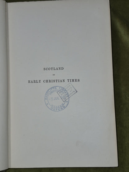 Scotland In Early Christian Time's, Joseph Anderson. 1881 1st Edition Hardcover 4