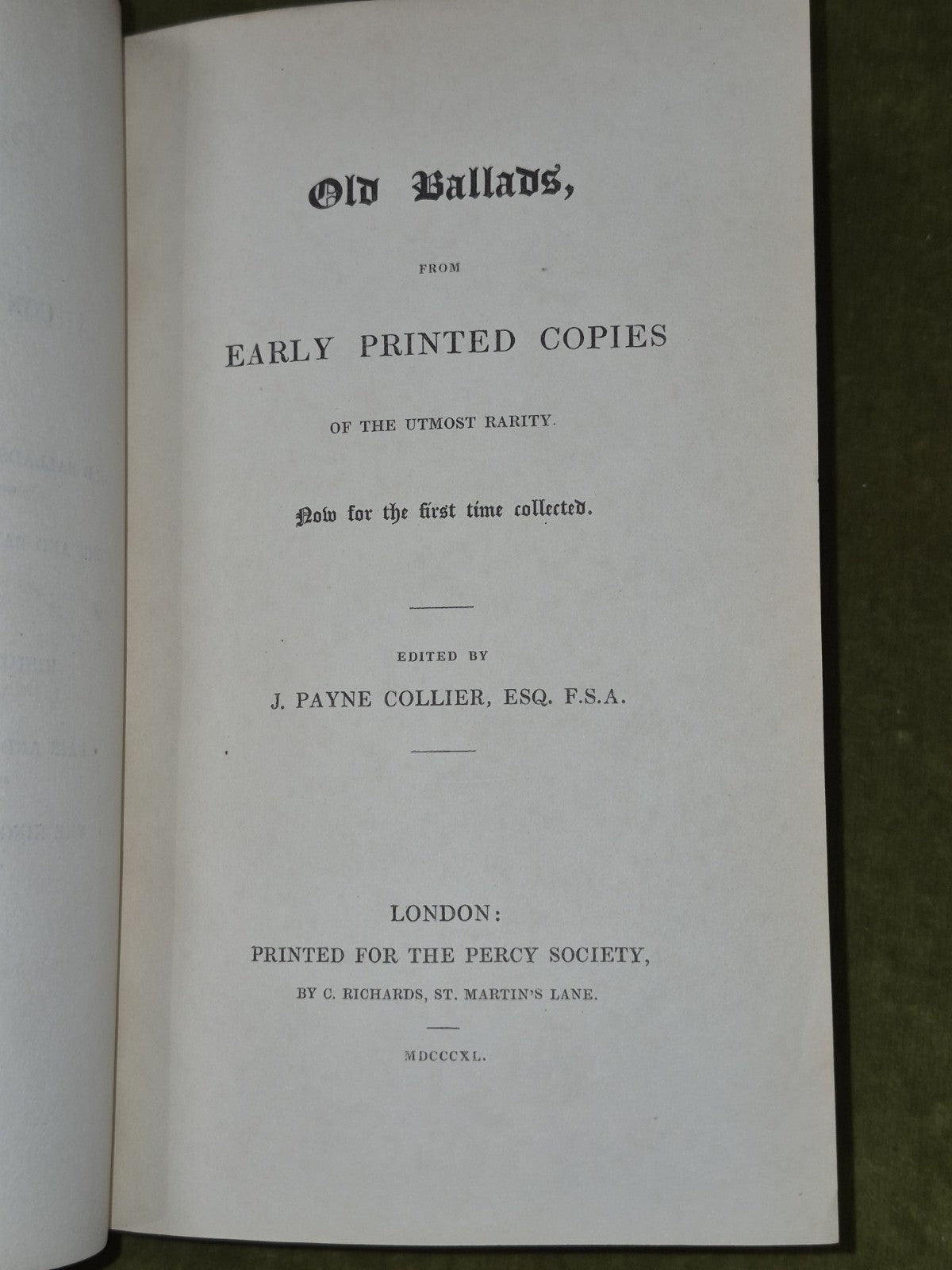 Percy Society Early English Poetry Ballads Set of 26 Volumes Richards10