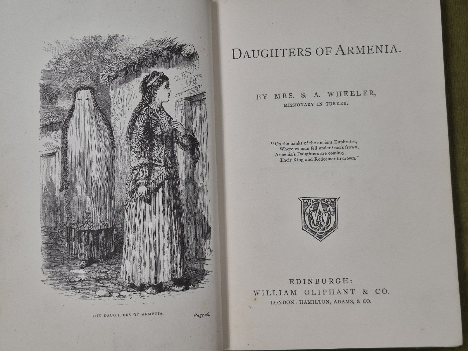 Daughters of Armenia - Wheeler Missionary In Turkey UK 1st 1877 William Oliphant4