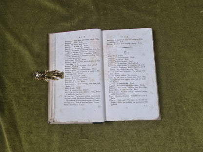 A Provincial Glossary by Francis Grose - 2nd Ed corrected for S Hooper 1790 HB5