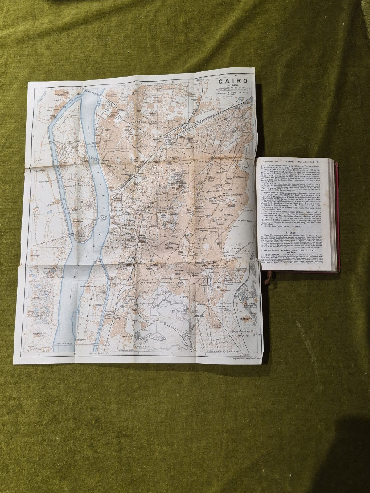 Baedeker's Egypt & the Sudan 8th Revised Edition 1929 HB DJ6