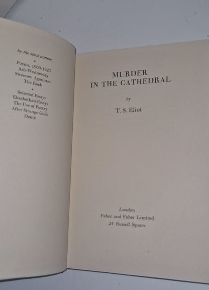 Murder in the Cathedral  T.S. Eliot  First UK edition / First printing 19352