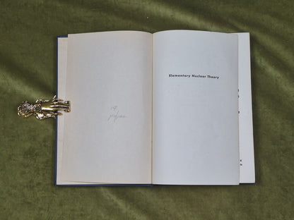 Elementary Nuclear Theory by H. A. Bethe - 1947 1st Print Pub. by John Wiley4