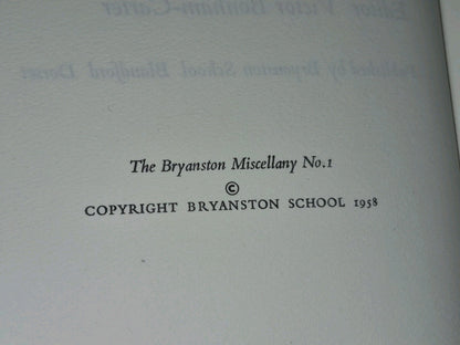 The Bryanston Miscellany Bryanston School Victor Bonham-Carter 19586