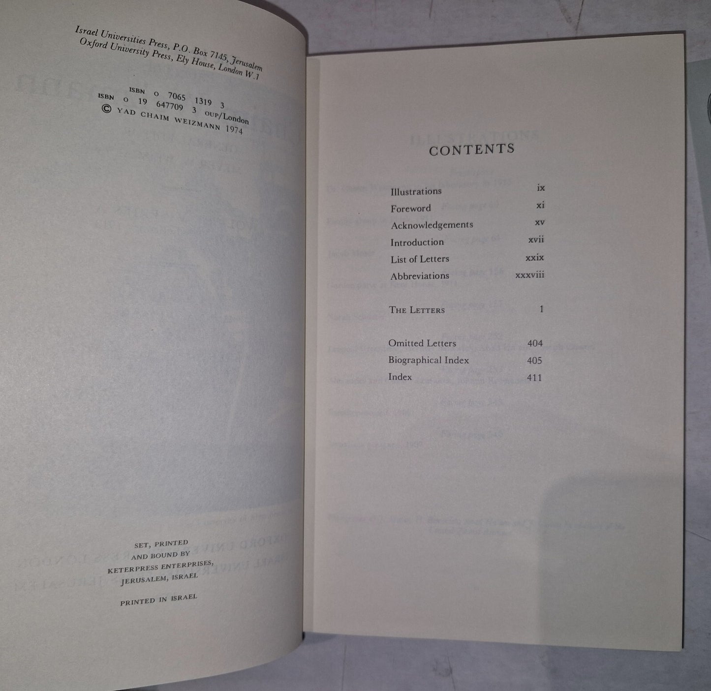 LETTERS AND PAPERS OF CHAIM WEIZMANN VOLUMES 1,3,4,5,6,7 Will Split.13