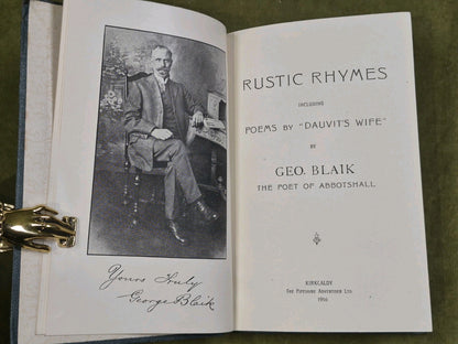 Rustic Rhymes Dauvit's Wife Geo. Blaik Abbotshall 1916 Fifeshire Advertiser4