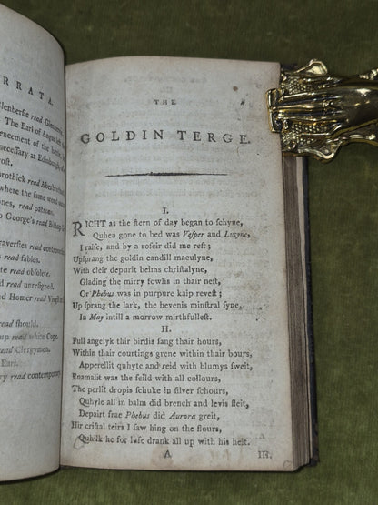 Select Poems of Wil. Dunbar Part First George Bannatyne 1788 R Morison & Son9