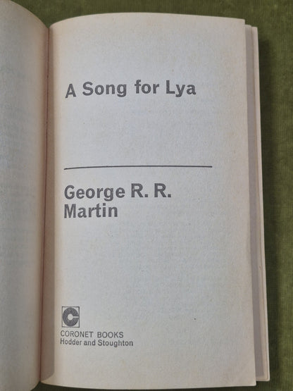 A Song For Lya George R R Martin 1978 First Paperback Edition4