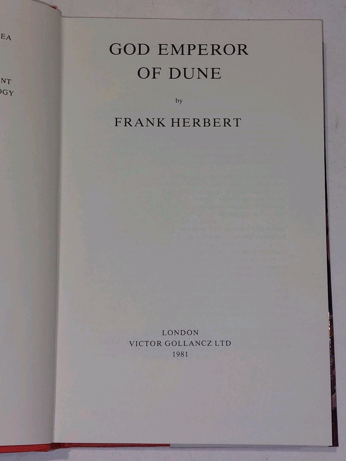 God Emperor of Dune by Frank Herbert (1981) Hardback First Edition Excellent12