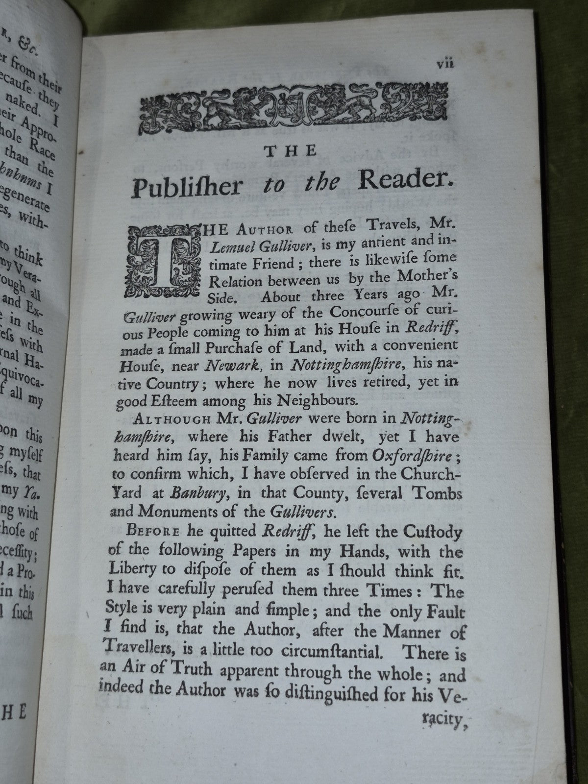 The Works of Jonathan Swift (1735) Vols. 1 and 3 GULLIVER'S TRAVELS Faulkner22