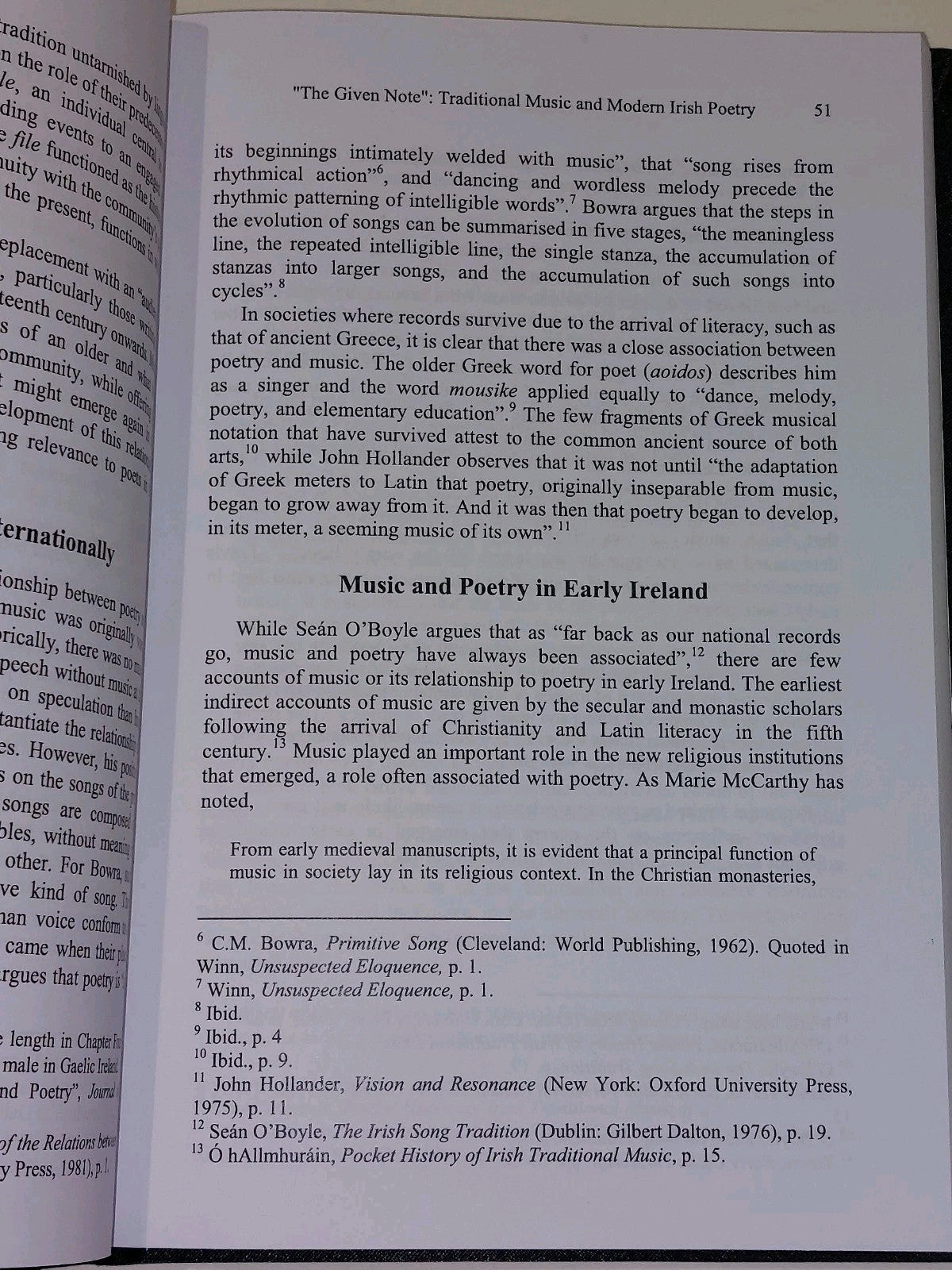 "The Given Note" Traditional Music And Modern Irish Poetry: Sean Crosson 2008 HB5