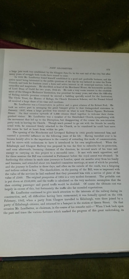 Memoirs and Portraits of One Hundred Glasgow Men (1886) Complete Set of Two Vols5