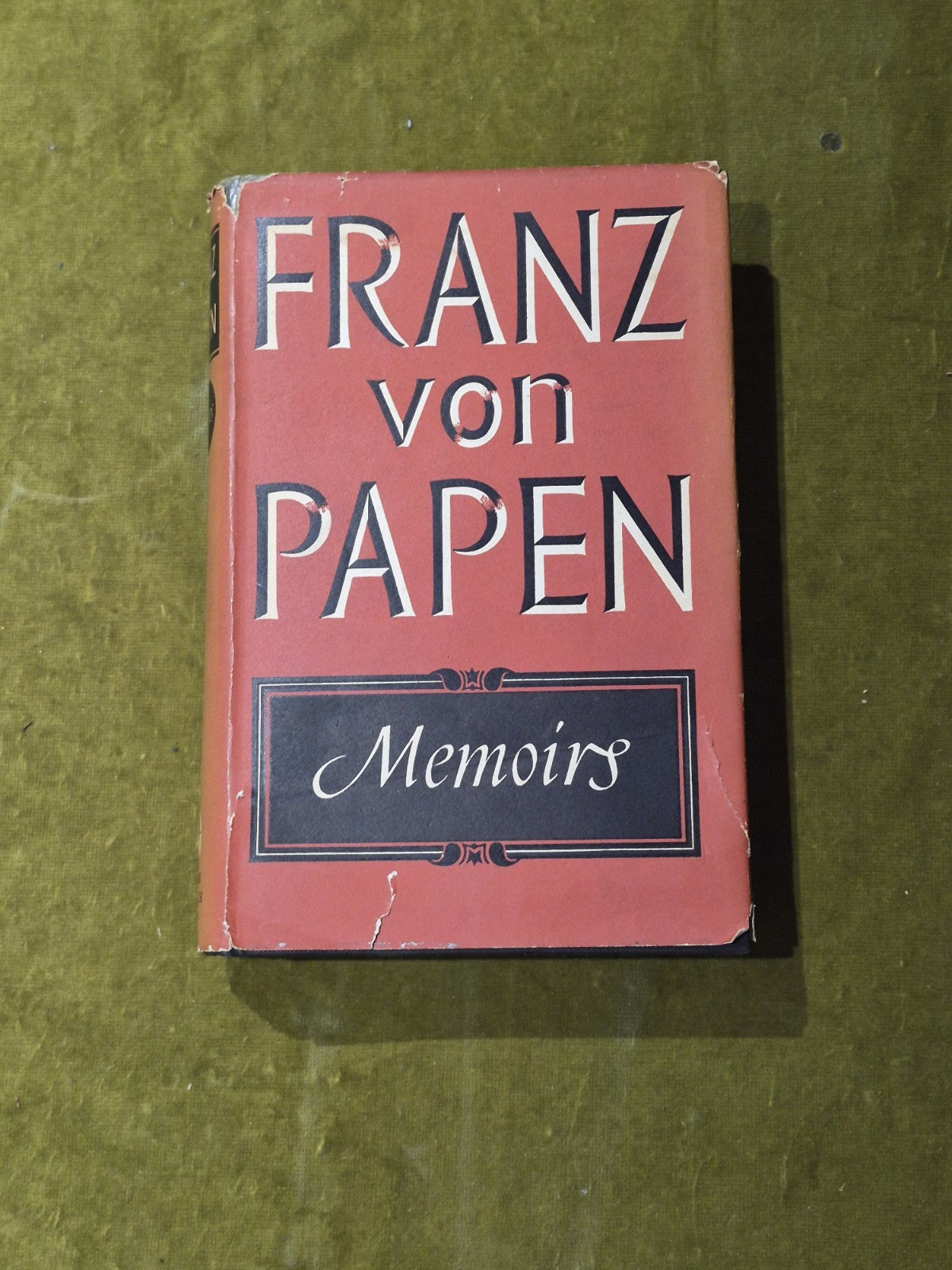 Franz Von Papen - Memoirs - 1st UK Ed. Andre Deutsch 1952 2nd Impression0