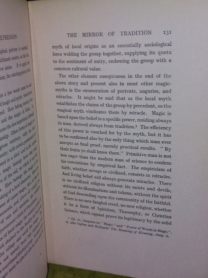 MALINOWSKI, BRONISLAW  Sex and repression in savage society 1927 Hardcover 1st.6
