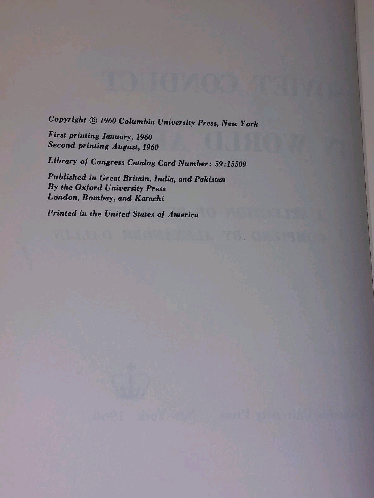 Soviet Conduct in World Affairs by Alexander Dallin (1960 second printing)4