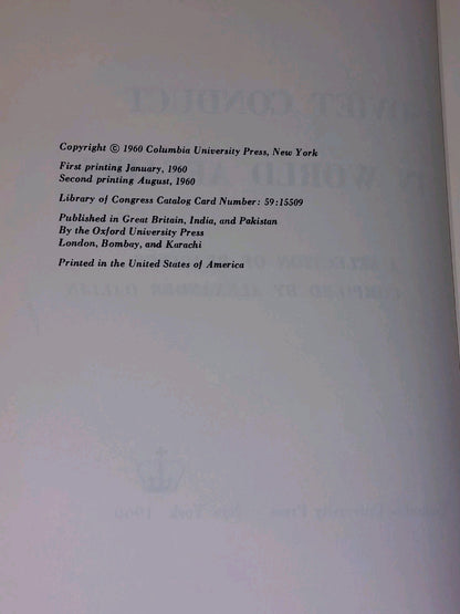 Soviet Conduct in World Affairs by Alexander Dallin (1960 second printing)4