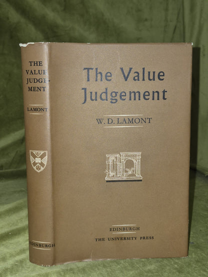 The Value Judgement Lamont Edinburgh University Press 1955 First Edition0