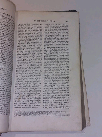 Remarkable Events In The History Of Man - Rev Joseph Watts (1825) 1/4 Leather Hb7