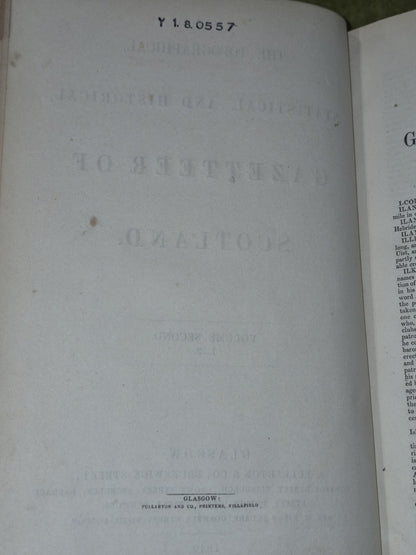 The Topographical Statistical and Historical Gazetteer of Scotland Set 1 and 27