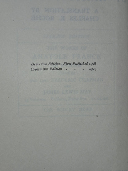Anatole France Bodley Head Crown 8 Volumes Mixed Editions12