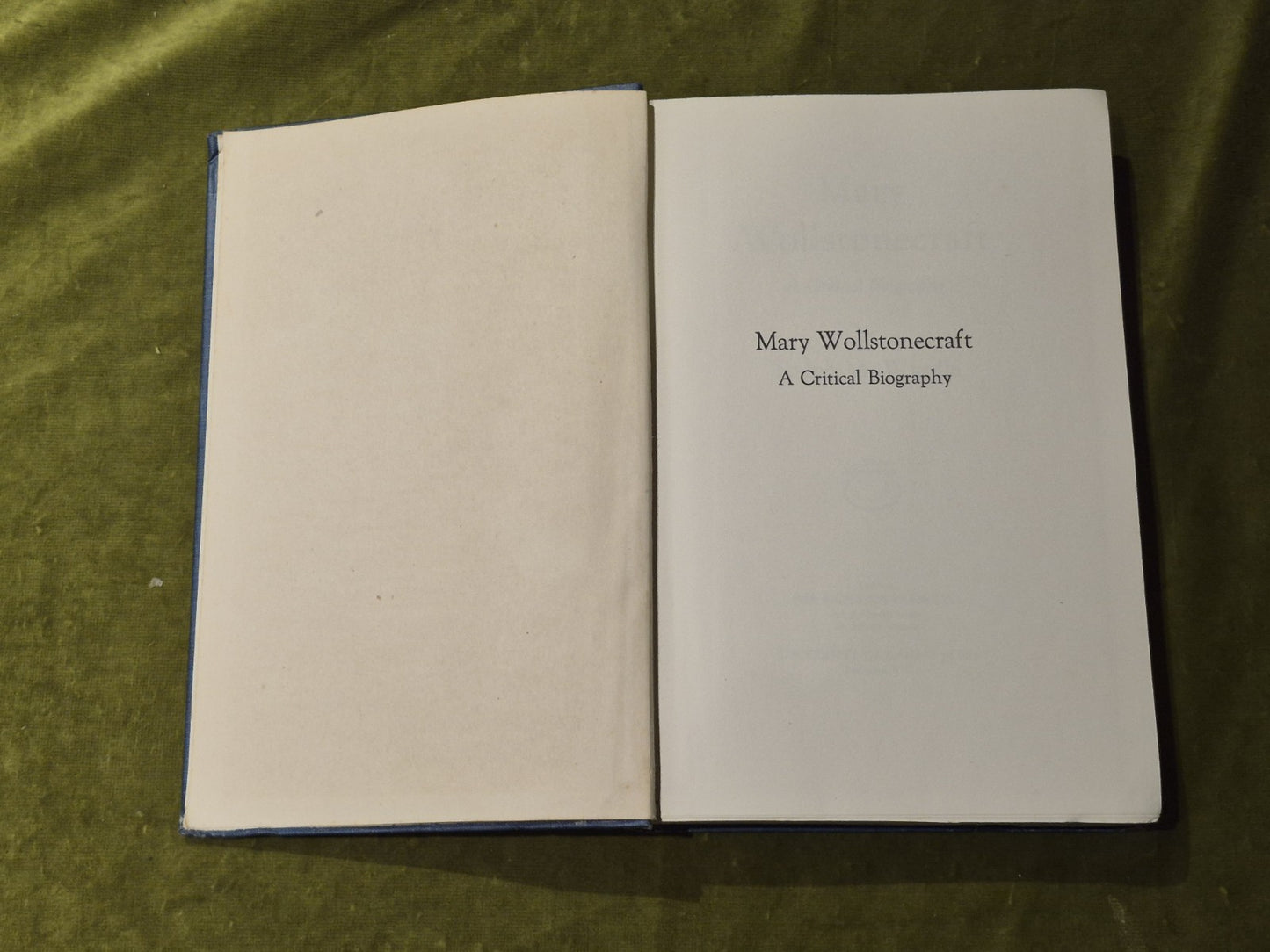 Mary Wollstonecraft : A Critical Biography - Ralph M Wardle3