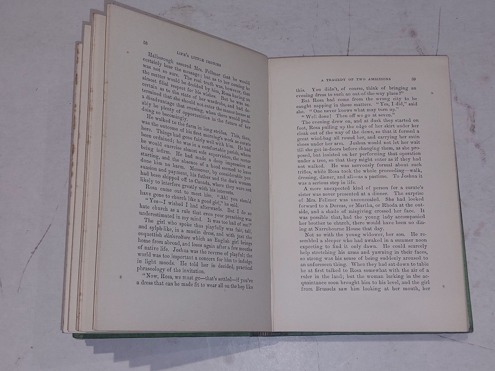 THOMAS HARDY - LIFE'S LITTLE IRONIES A Set of Tales - 1st American Edition 18945