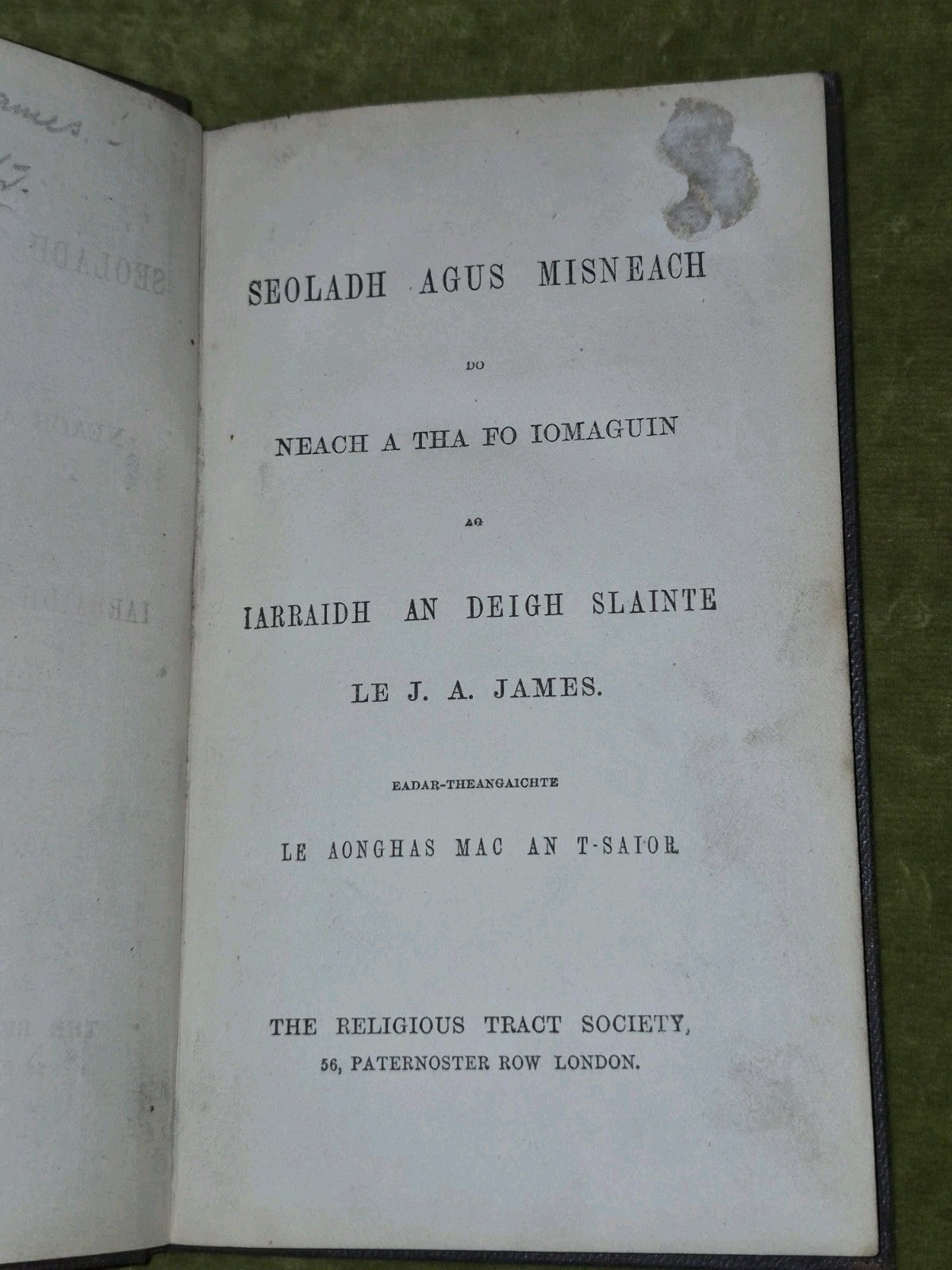 James, JA.  Seoladh Agus Misneach. Religious Tract Society.4