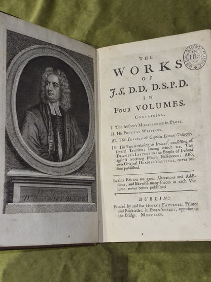 The Works of Jonathan Swift (1735) Vols. 1 and 3 GULLIVER'S TRAVELS Faulkner13