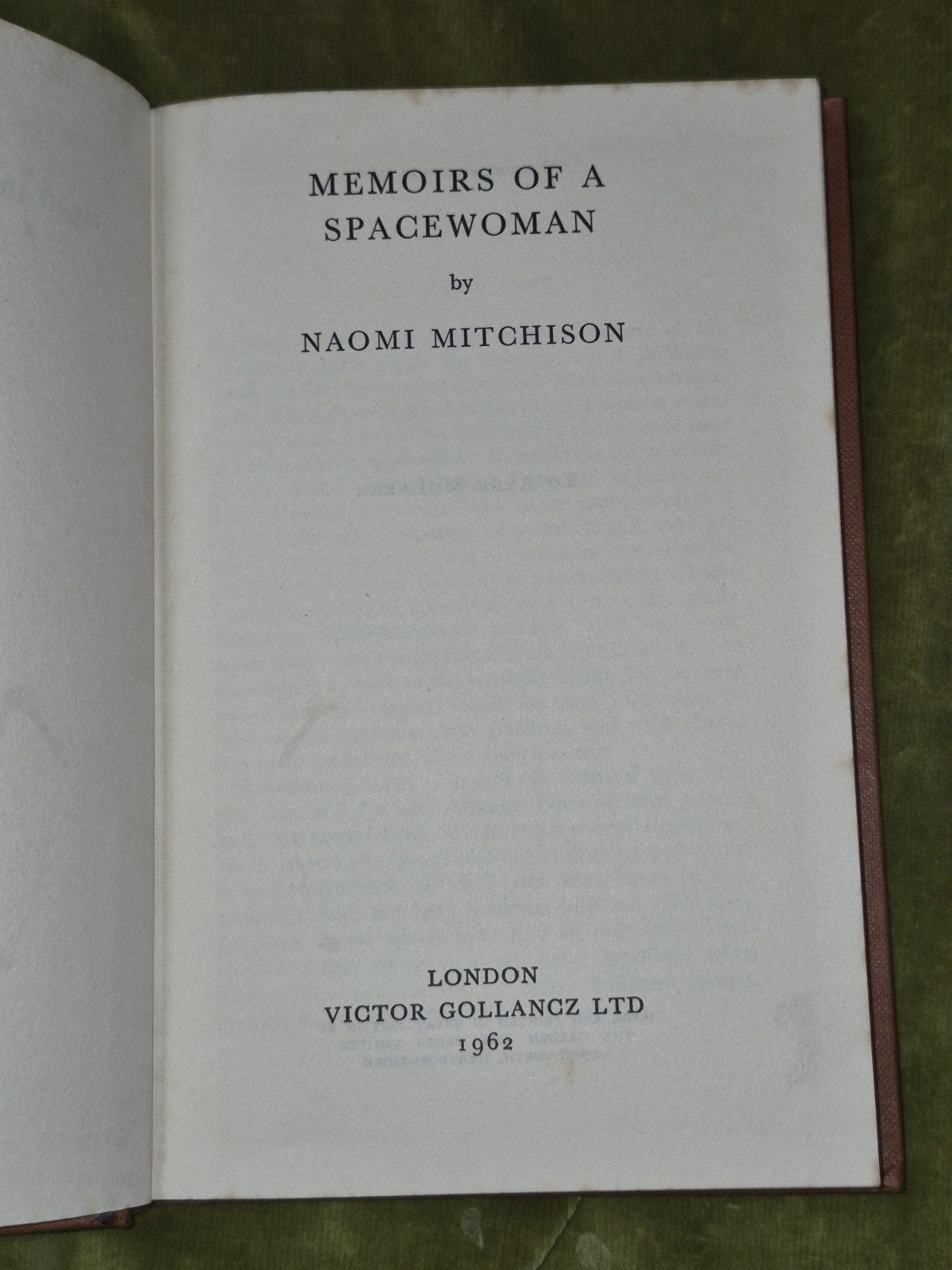 Memoirs of a Spacewoman - Naomi Mitchison - First Edition 1962 5