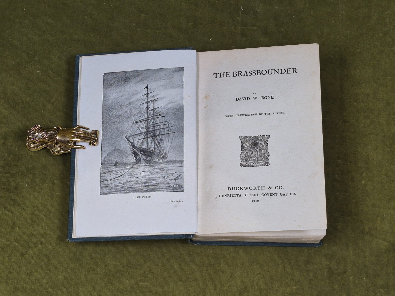 The Brassbounder - David W. Bone , Duckworth 1910 1st Ed, 2nd imp, no DJ3
