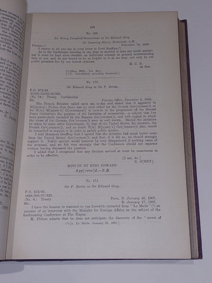 British Documents on the Origins of the War 1898–1914 Vol 8 (1932) HMSO Hb Book5