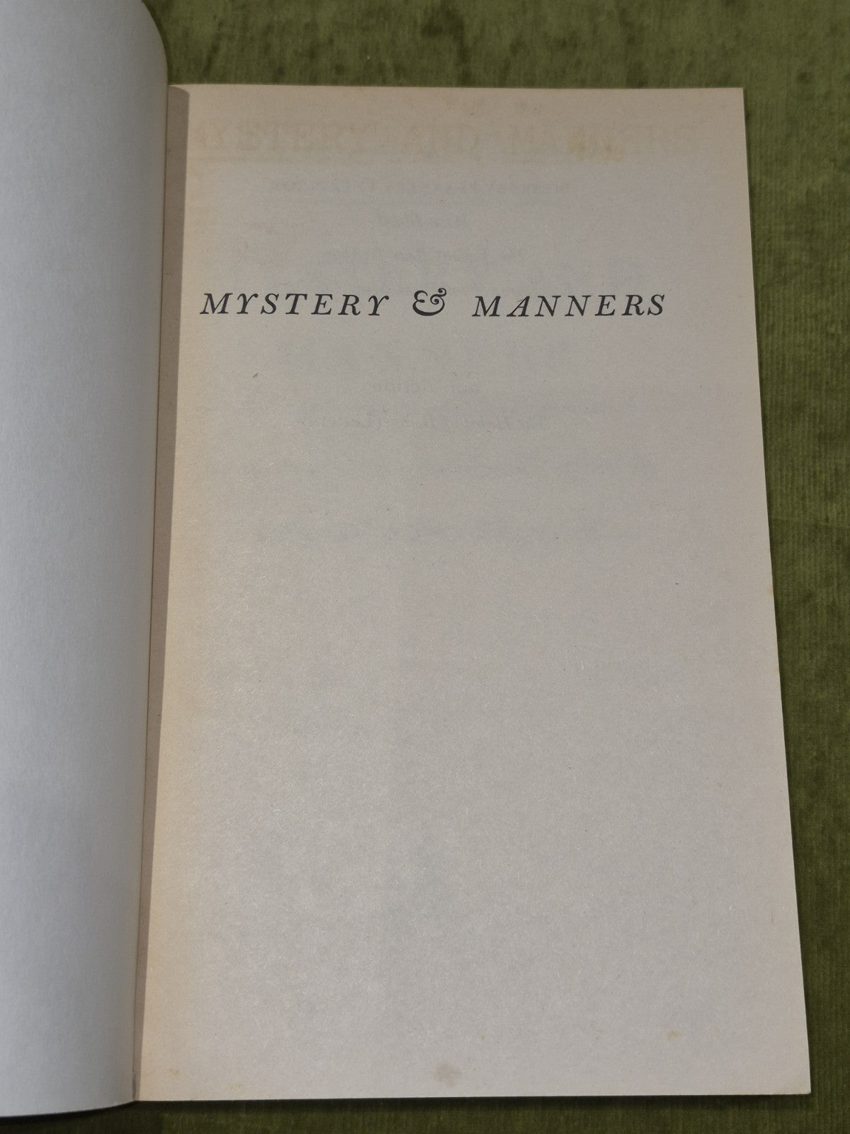 Mystery and Manners Occasional Prose by Flannery O'Connor (1984)4