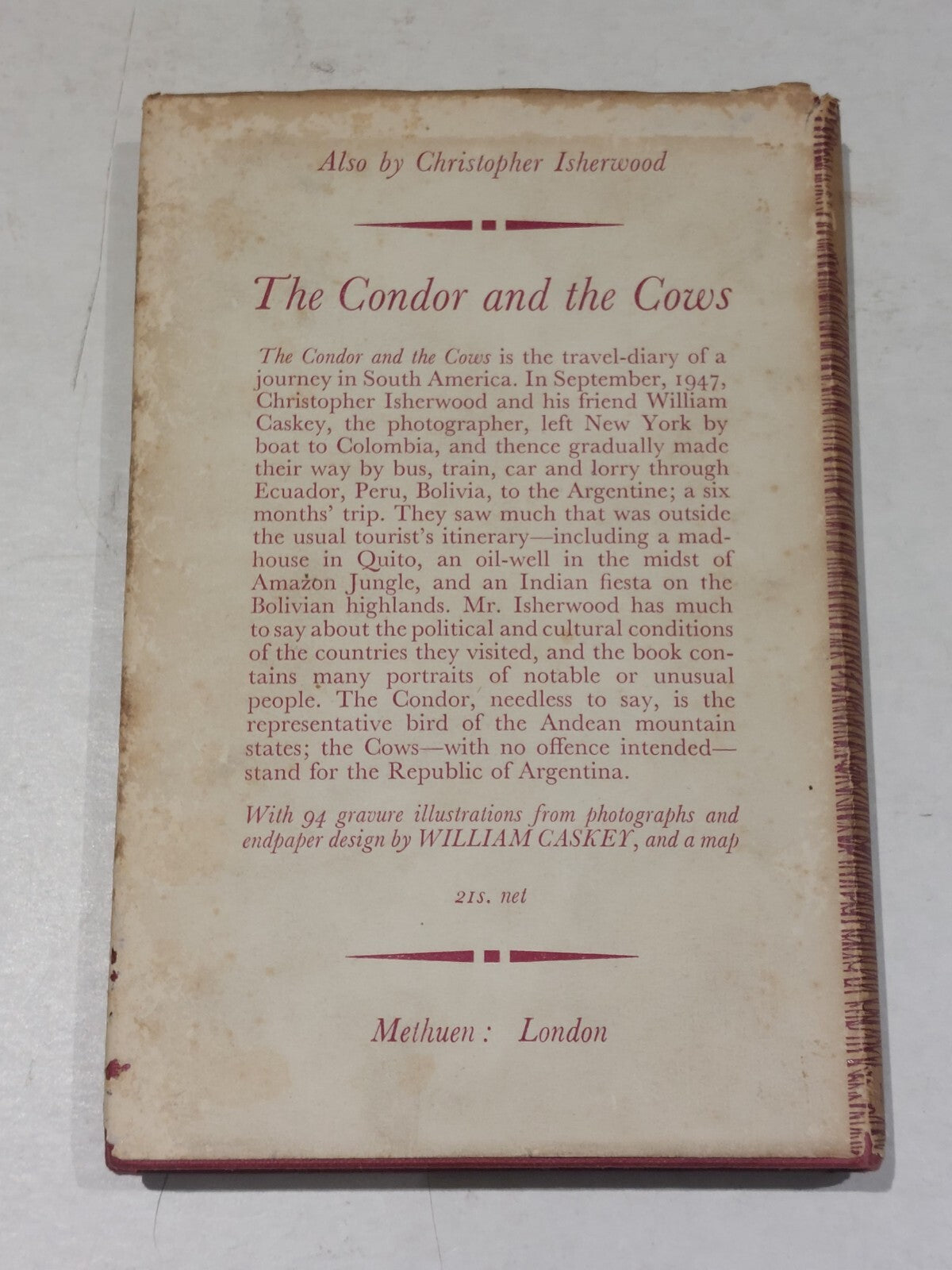Lions and Shadows by Christopher Isherwood Hardback Book (1953)2