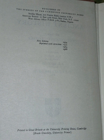 The Cambridge Ancient History (1966) Volumes X XI, 10 and 116