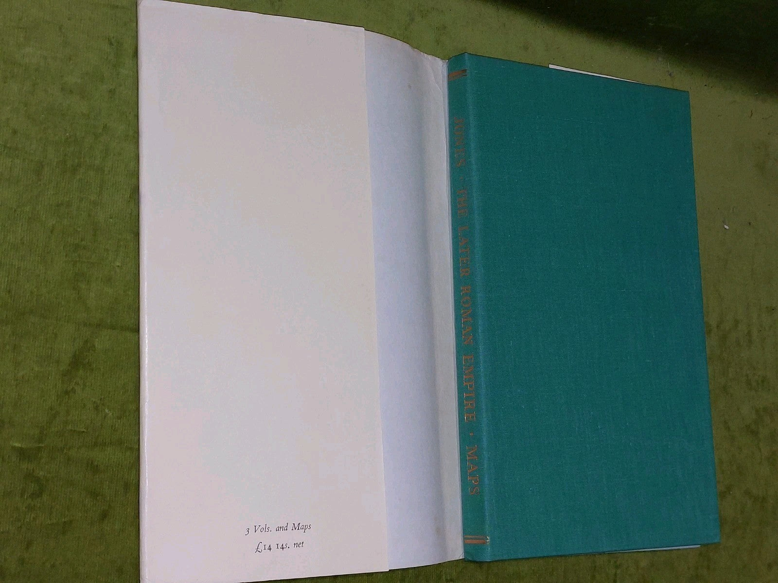 A H M Jones The Later Roman Empire 284602 THREE VOLUMES AND MAPS 1st Ed (1964)4