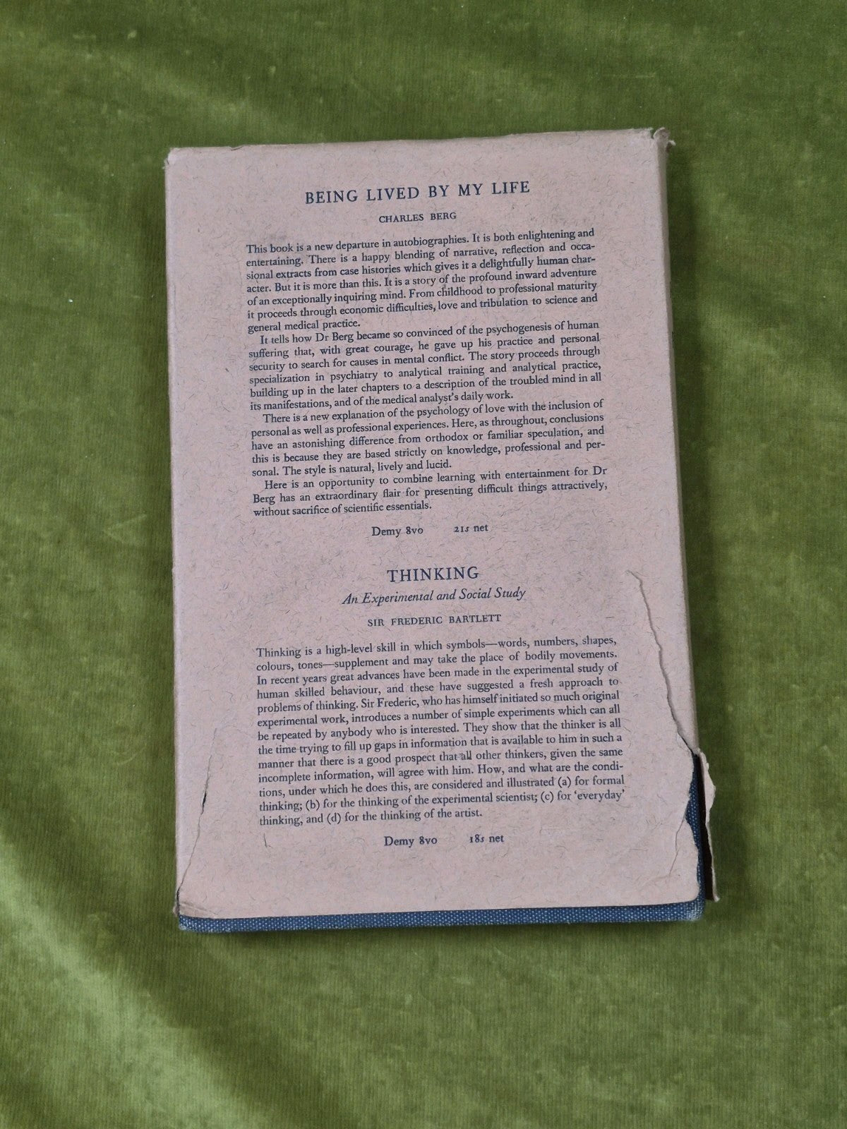 Humanistic Psychology - John Cohen , George Allen & Unwin 1958 1st HB DJ1