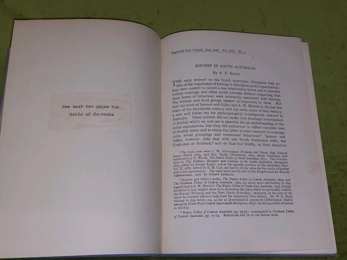 Kinship In South Australia By A P Elkin (1940) Australian Medical Publishing Hb5